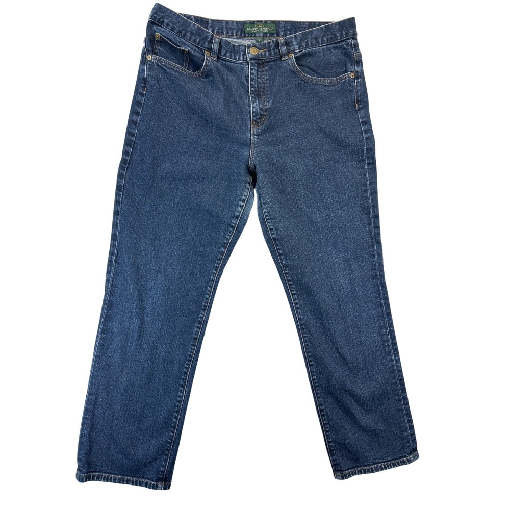 Lauren Ralph Lauren LRL Jeans‎ Womens 12 Blue Straight Dark W0ash Stretch Denim